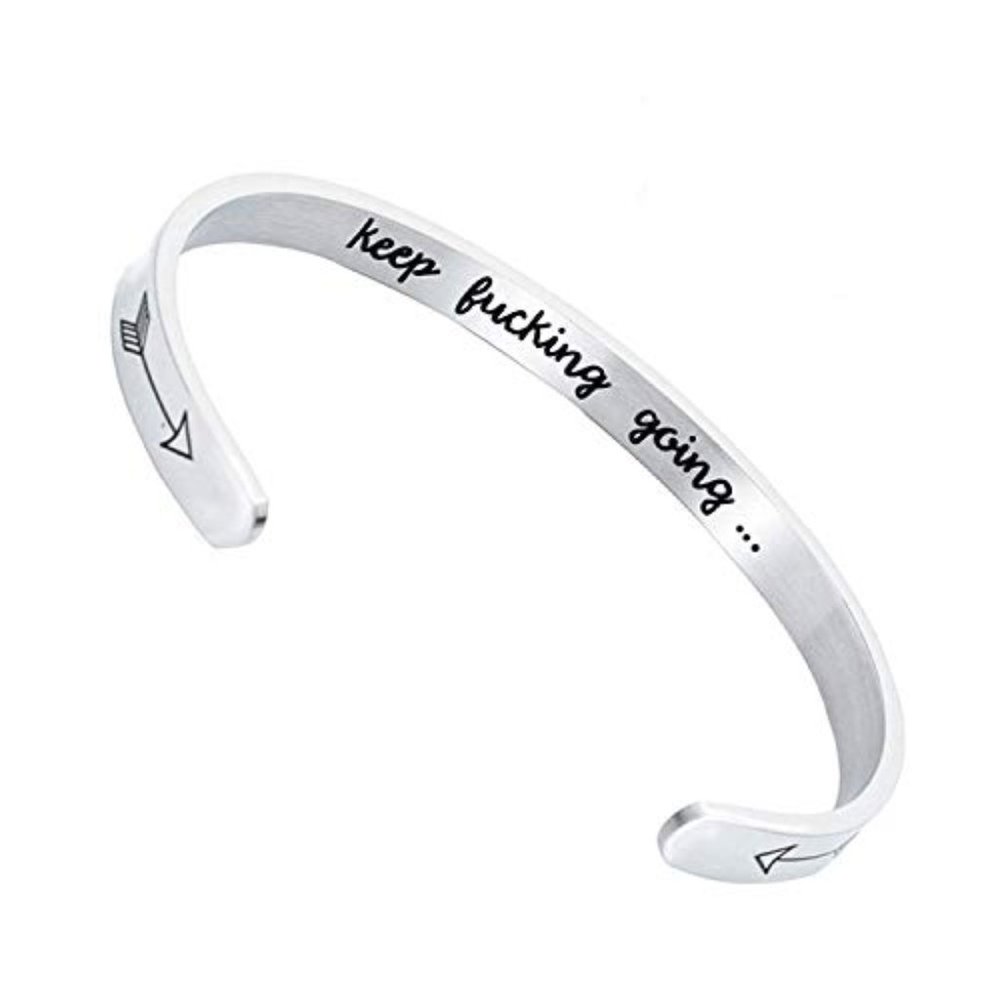 Btysun Keep Fuking Going Steel Bracelet With Arrows